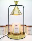 Steel Gold Candle Warmer and 5 RG Frosted Bundle B - Lumi Candles PH