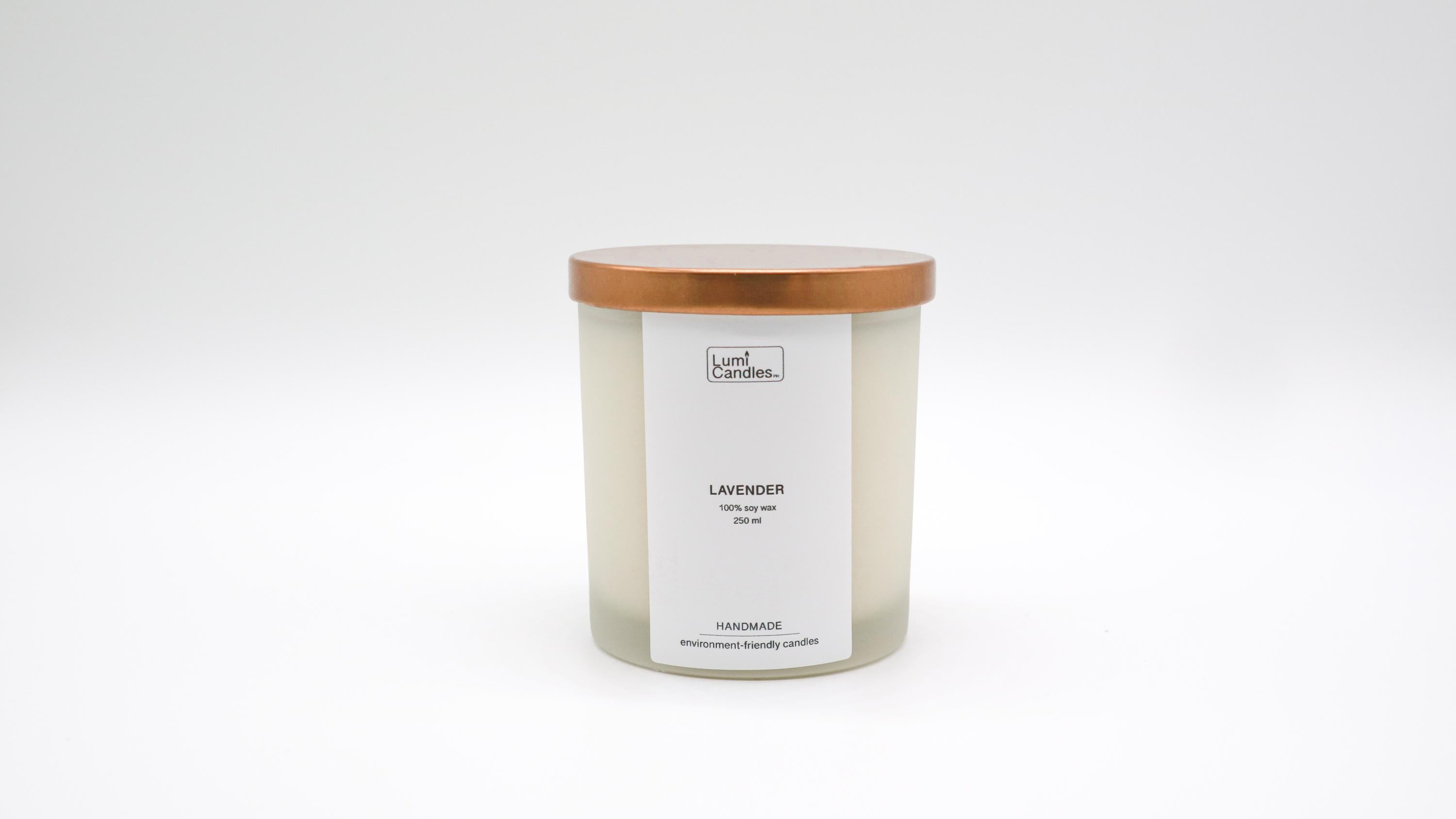 Lavender Scented Soy Candle (250 ml) - Lumi Candles PH