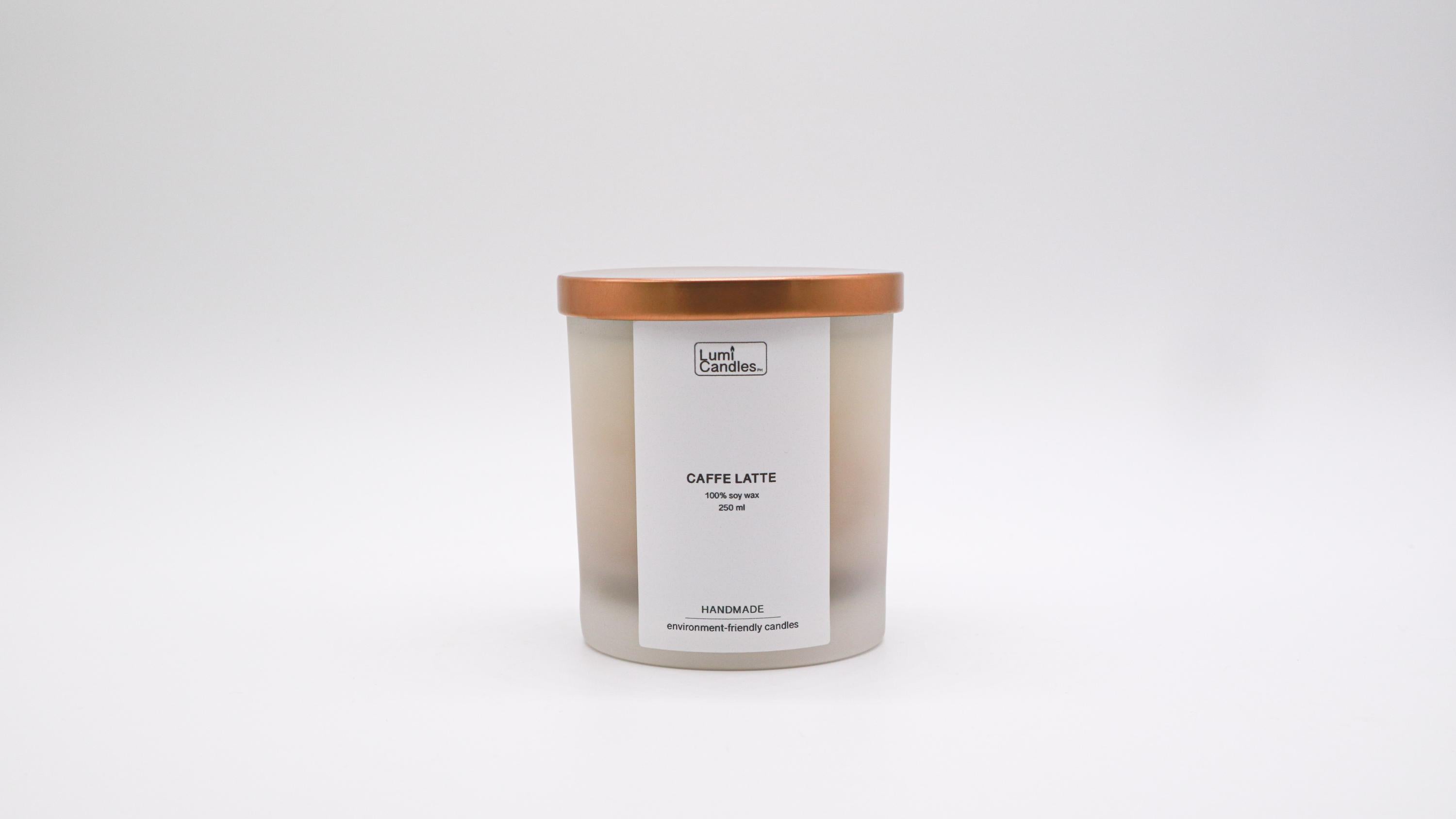 Caffe Latte Scented Soy Candle (250 ml) - Lumi Candles PH