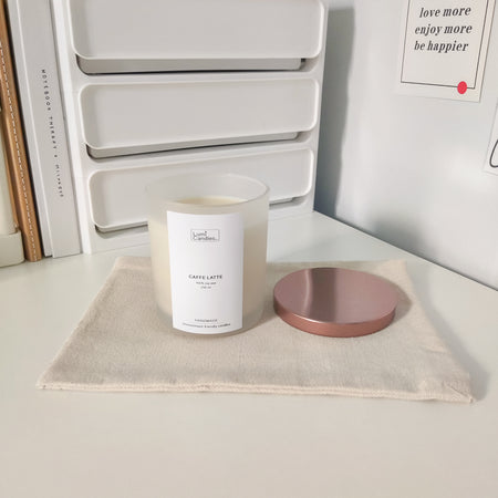 Aesthetic Cafe Latte LUMI scented candle at 250 ML by LUMI Candles PH