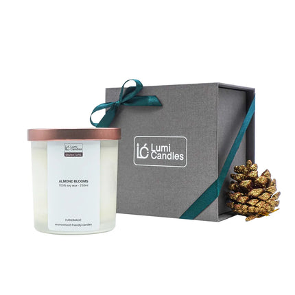 (Discounted Bulk Gifts with Packaging min. 4pcs) Almond Blooms Scented Soy Candle 250ml