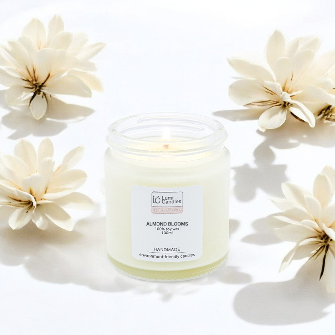 Almond Blooms Scented Soy Candle (100 ml) - Signature Scent