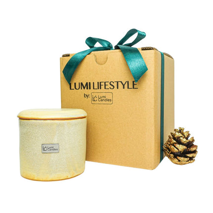 Snowflakes Artisanal Scented Soy Candle Pot - Signature Blend Christmas Scent