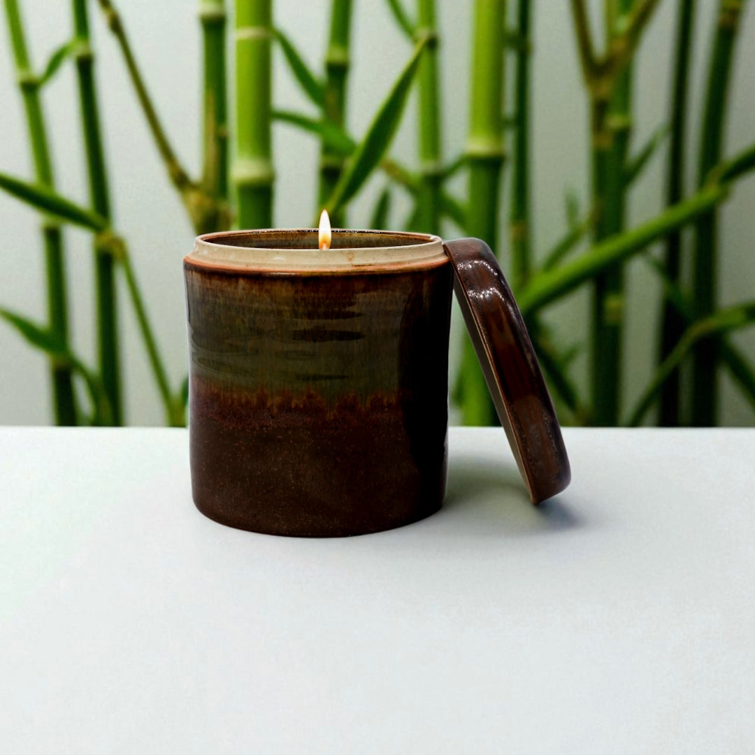 Fresh Bamboo Artisanal Scented Soy Candle Pot