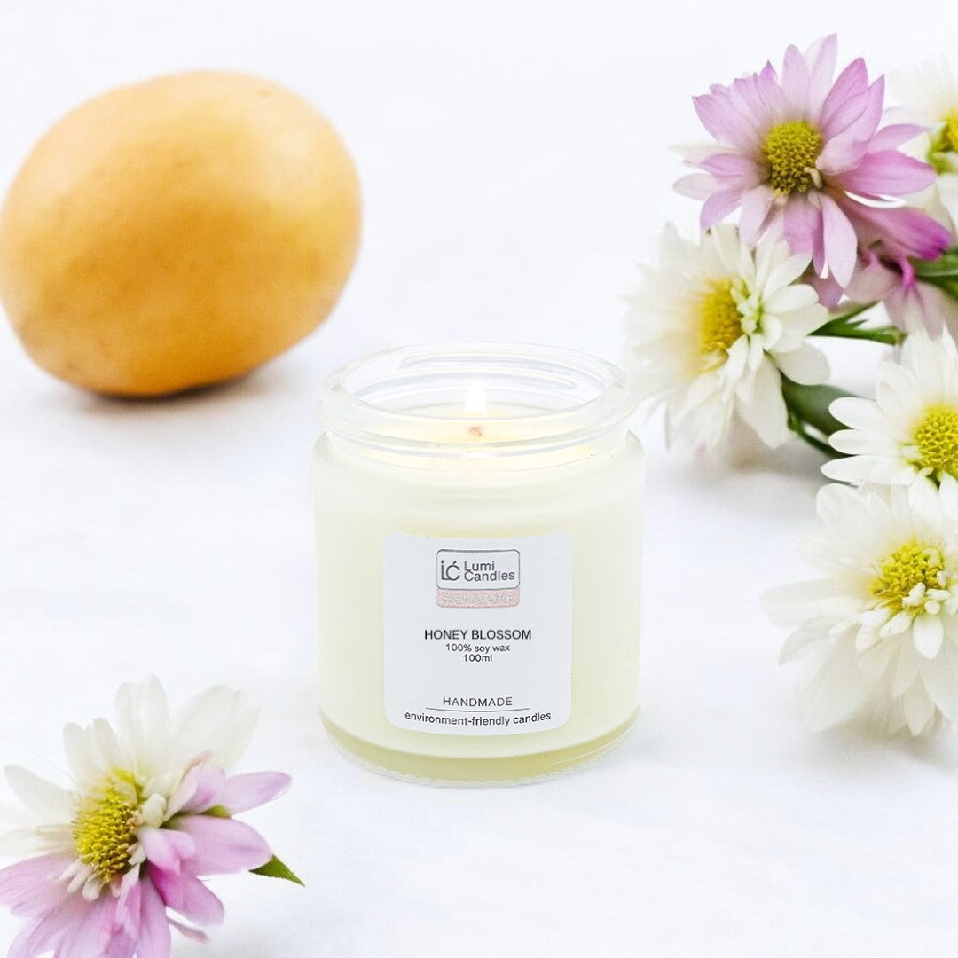 Honey Blossom Scented Soy Candle (100 ml) - Signature Scent