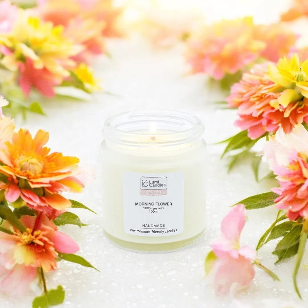 Morning Flower Scented Soy Candle (100 ml) - Signature Scent