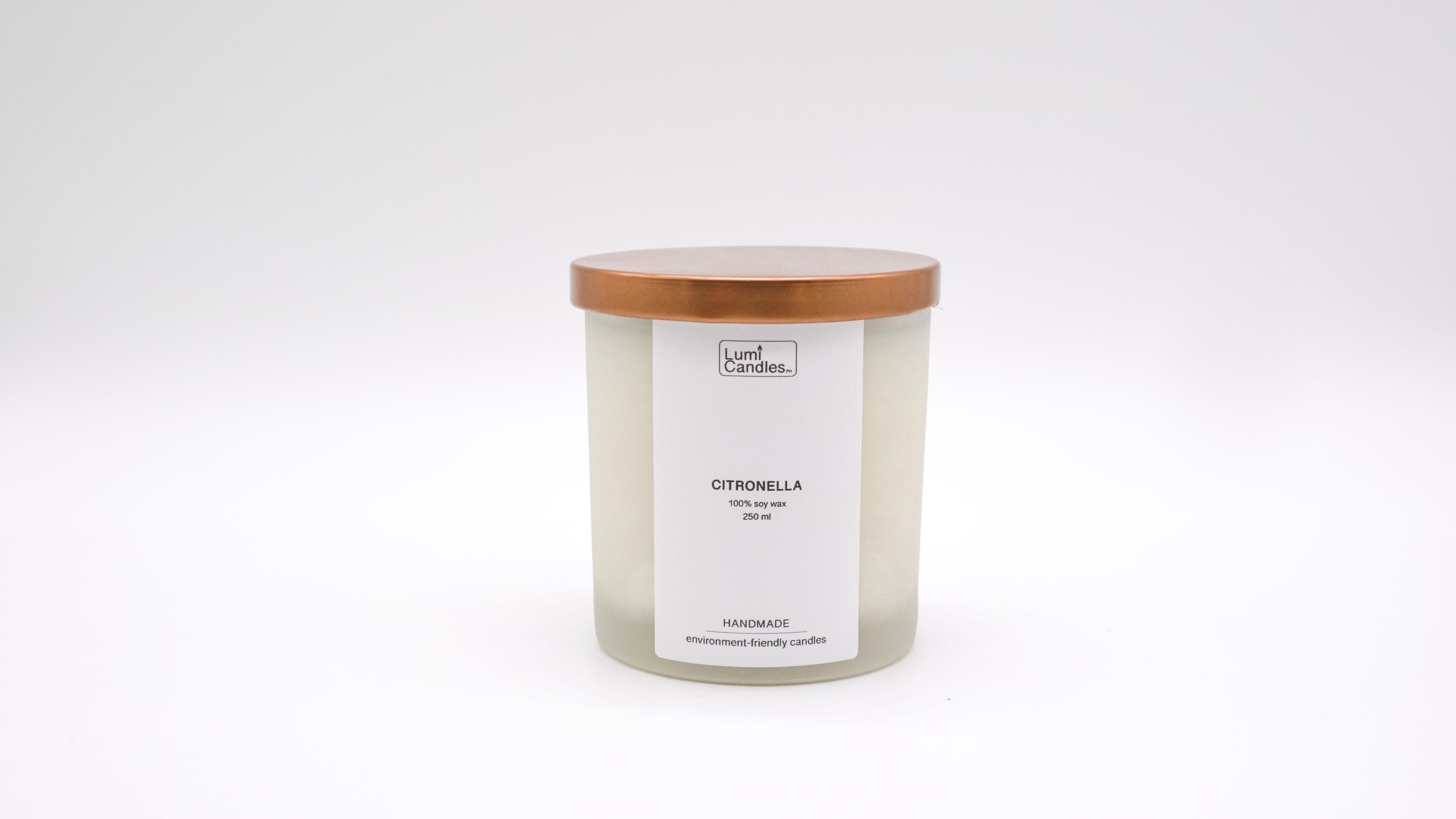 Citronella LUMI scented candle at 250 ML by LUMI Candles PH