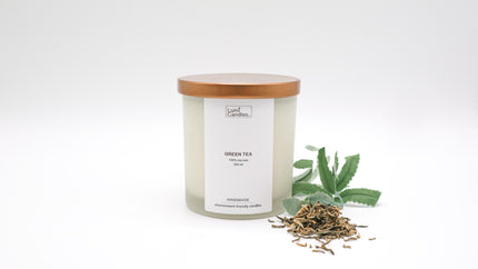Green Tea Scented Soy Candle (250 ml) - Lumi Candles PH