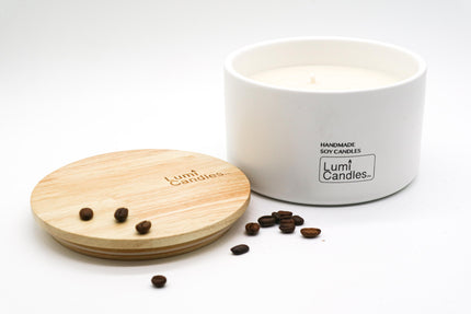 Caffe Latte Scented Soy Candle (800 ml) - Lumi Candles PH