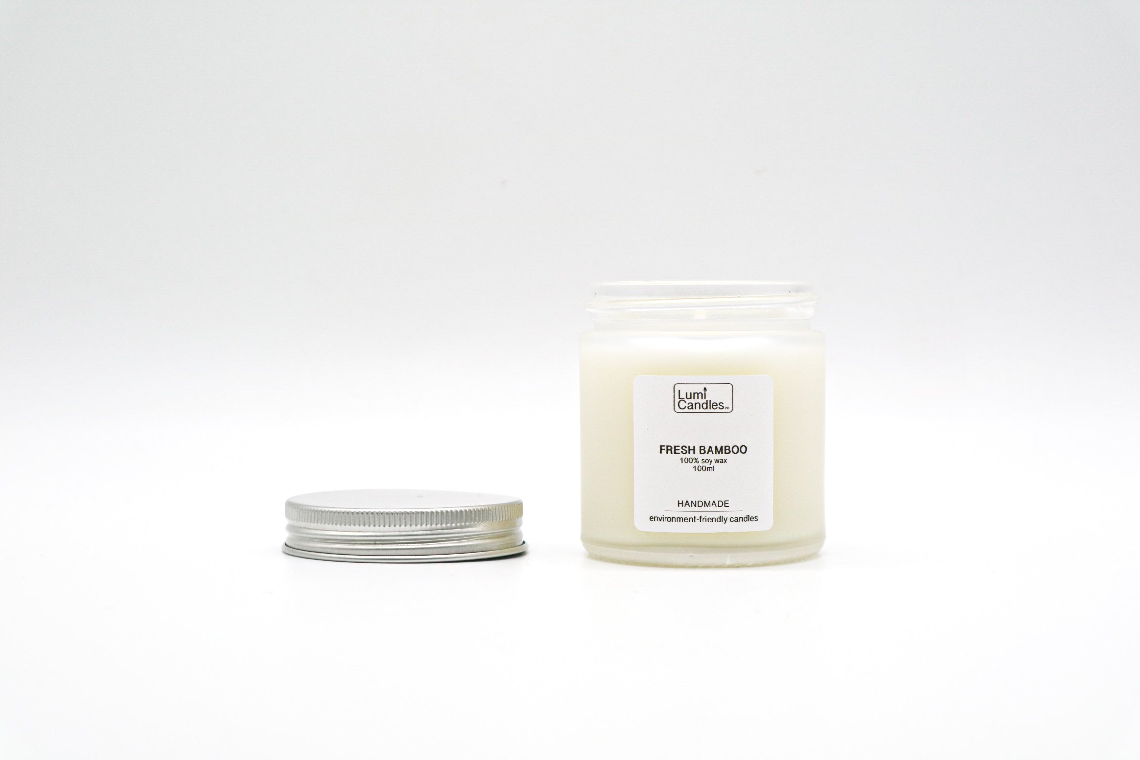 Fresh Bamboo Scented Soy Candle (100 ml) - Lumi Candles PH