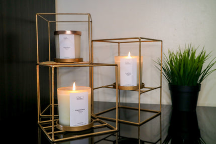 3-Tier Cube Candle Holders with 5 RG LUMIs - Lumi Candles PH