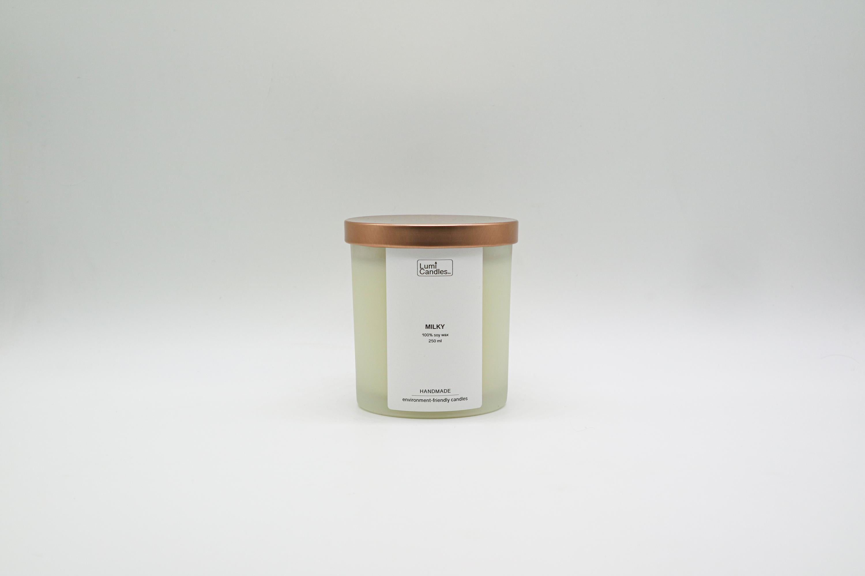 Milky Scented Soy Candle (250 ml) - Lumi Candles PH
