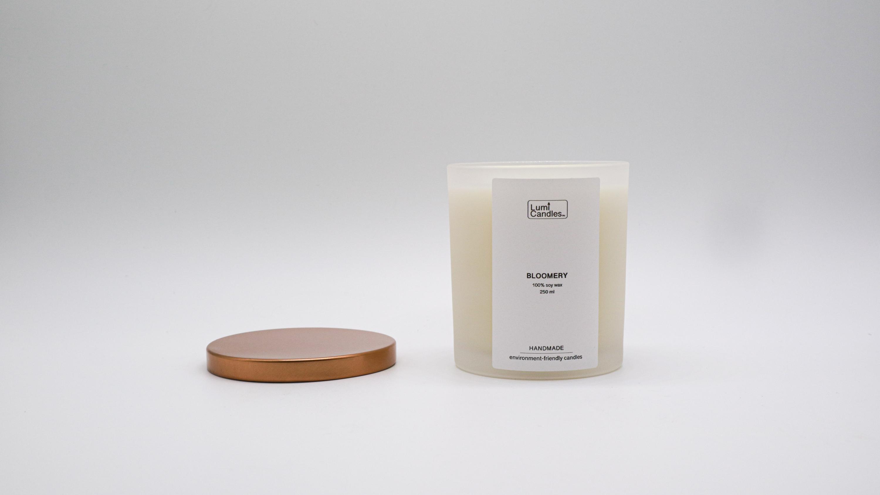 Bloomery LUMI scented candle at 250 ML by LUMI Candles PH