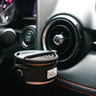 Black leather strap for car air freshener by LUMI Candles PH