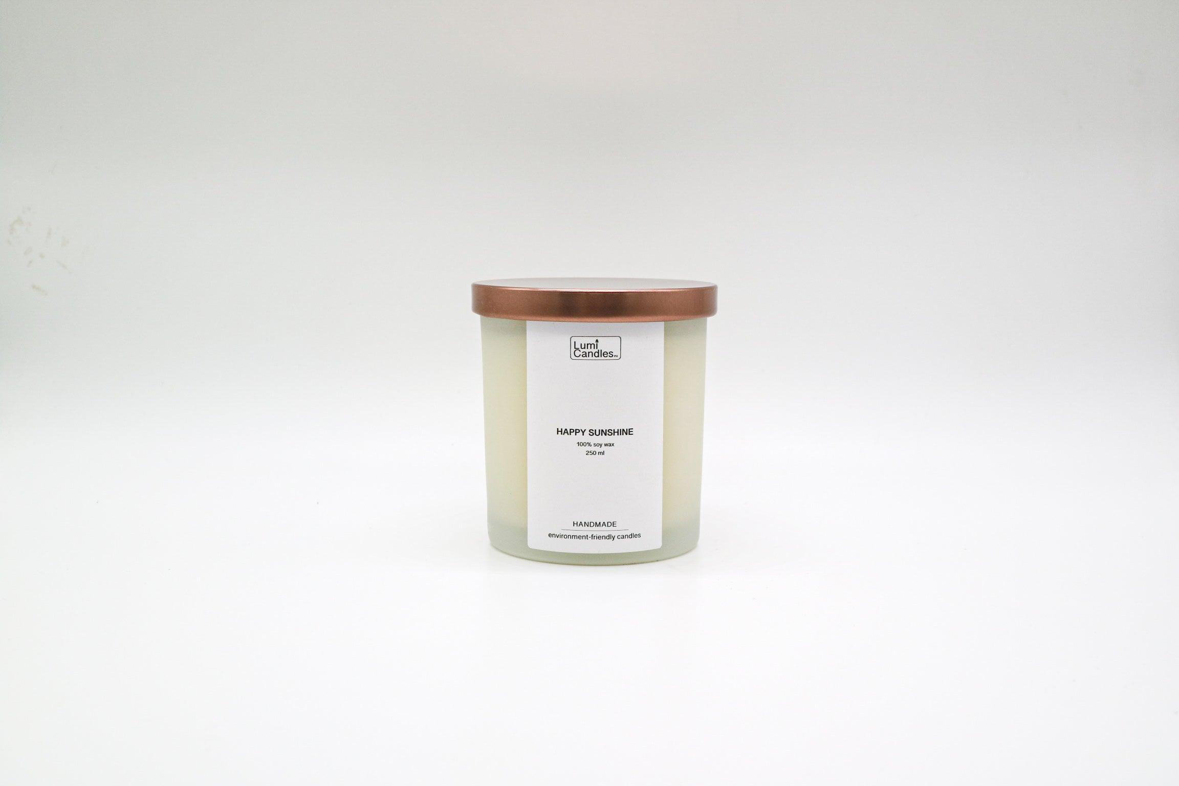 Classic Happy Sunshine LUMI scented candle at 250 ML by LUMI Candles PH